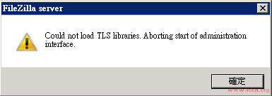 filezilla cannot load tls libraries